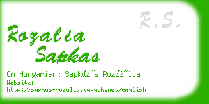 rozalia sapkas business card